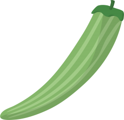 おいしそうなオクラのイラストです。