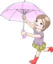 傘をさす女の子
