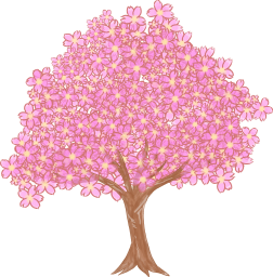 桜の木のイラストです。