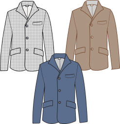 色違いのジャケット３種類セットのイラストです。