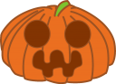怖いかぼちゃのイラストです。