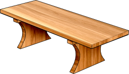 木製の座卓のイラストです。