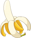 剝いたバナナ