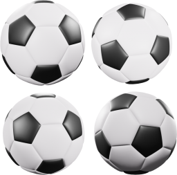 サッカーボールの3Dレンダリング画像詰め合わせです。