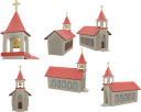教会(3Dレンダリング画像)