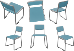 パイプ椅子の3Dレンダリング画像詰め合わせです。