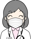 マスクをする女性医師