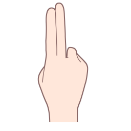 「と」を表す指文字の手話の絵カードです。