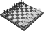 チェス駒とチェス盤の3D素材です。1つ1つ動かせます。