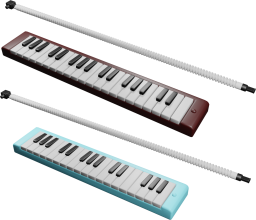 鍵盤ハーモニカの３Dオブジェクトです。Blendarファイルに３１鍵盤と３７鍵盤とホースが入っています。
