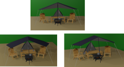 キャンプセットの3Dオブジェクトです。