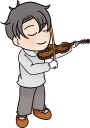 バイオリンを弾く男の子