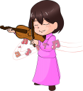 バイオリンを弾く女の子