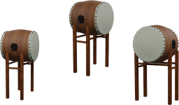 太鼓の3Dレンダリング画像のまとめです。
