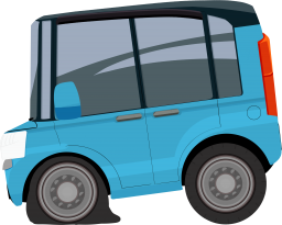 故障した自動車のイラストです。自動車と人個別のイラストはヴァリアントをご覧ください。