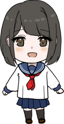 女子中学生のイラストです。