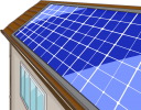 ソーラーパネルを設置している屋根