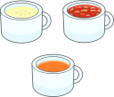 カップスープのイラスト３種セットの詰め合わせです。