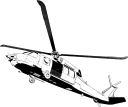 被災地で活躍する航空自衛隊の輸送ヘリコプターuh-60jのイラストです。トーンなし、Comic studioデータはヴァリアントをご覧ください。
