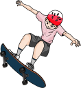 男性スケートボード選手