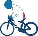  ２０２４大会で実施される自転車競技のイラストです。