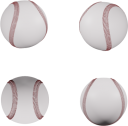 野球ボールの３Dレンダリング画像です。