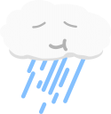 雨雲のキャラクターのイラストです。表情なしのイラストはヴァリアントをご覧ください。
