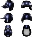 野球ヘルメット（右用）の３Dレンダリング画像です。