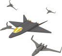日伊英が共同開発する戦闘機群の想像イラストです。