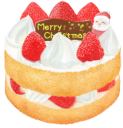 クリスマスケーキのイラストです。