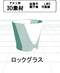 ロックグラスの３Ｄ素材です。