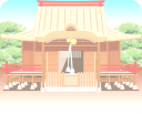 神社建物のイラストです