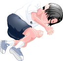 倒れる男子生徒