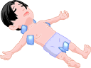 裸で体を冷やす男子生徒