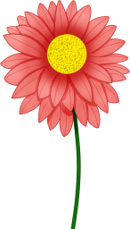 ガーベラの花のみのイラスト