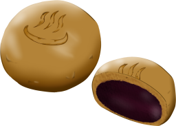温泉饅頭のイラスト