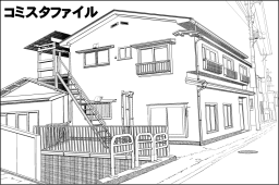 手前の柵、線画、処理はレイヤー分けしてあります