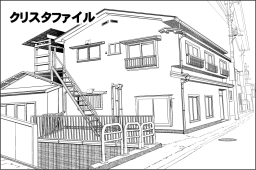 手前の柵、線画、処理はレイヤー分けしてあります