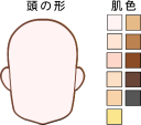 四角い顔の輪郭