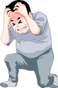 頭が痛い男性