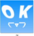 OKの飛行文字GIF