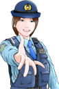 手を差し伸べる婦警さん