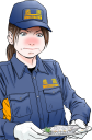 おやつを食べられた女性鑑識官　ラインスタンプ販売中（チーム女性警察官）