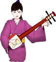 三味線を弾く女性