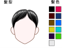 七三分けストレート