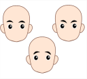 柿の種型眉毛3点
