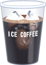 プラカップのアイスコーヒー