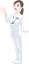 説明する女性看護師