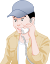 電話をする男性