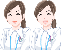 女性看護師口の開閉2点セット